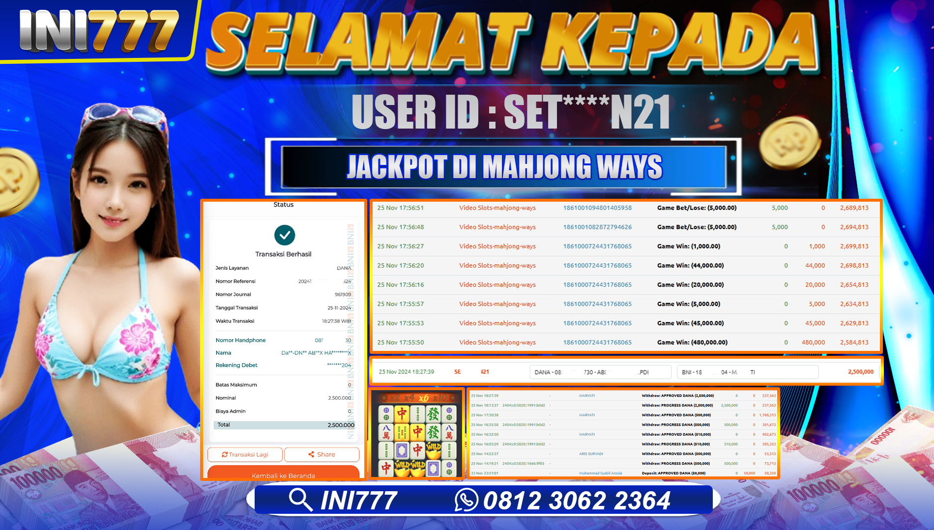 INI777 di Mahjong Ways RP.2.500.000 LUNAS