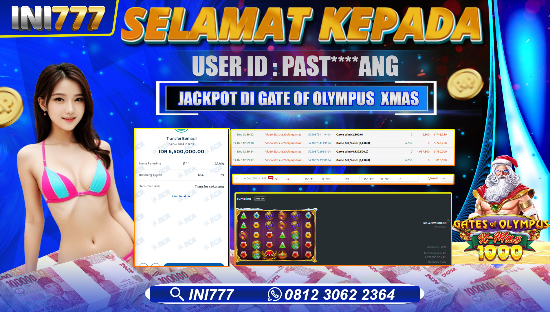 INI777 di Gate of Olympus Xmas 1000 RP.5.500.000 LUNAS