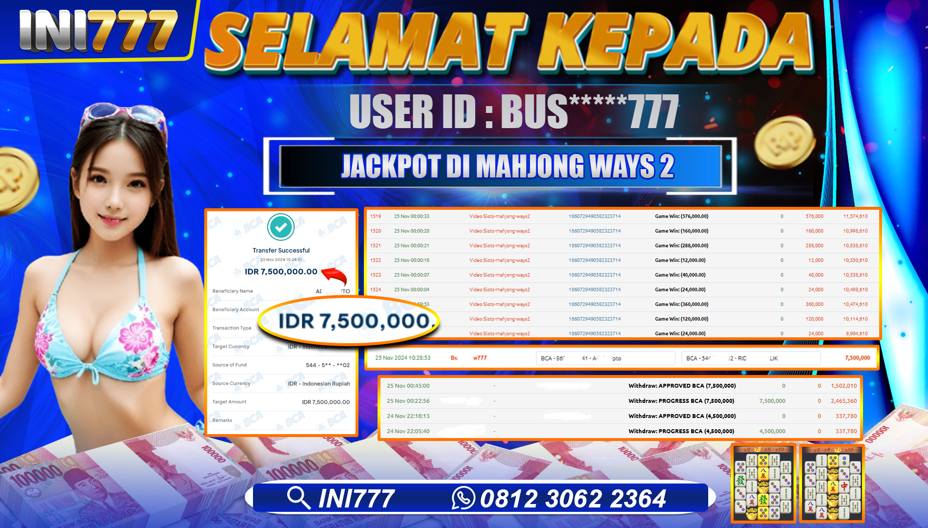 INI777 di Mahjong Ways 2 RP.7.500.000 LUNAS